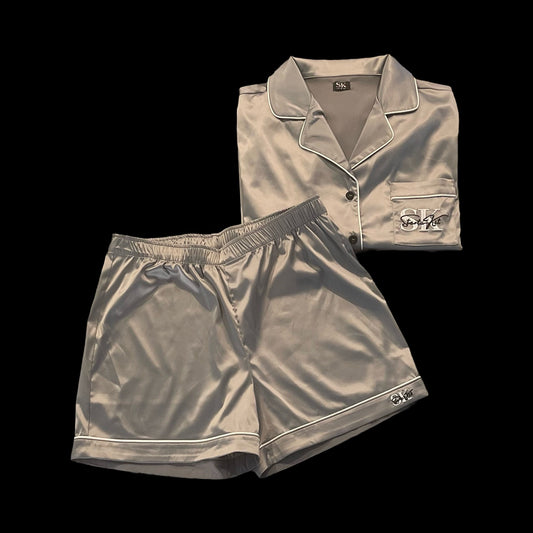 Grey Silk Pajama Set (Women)